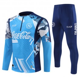 SSC Napoli Treningsdresser Barn 2024-25 - 1-4 Zip Blå