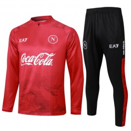 SSC Napoli Treningsdresser Barn 2024-25 - 1-4 Zip Rød