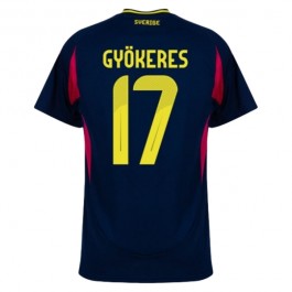 Sverige Gyökeres 17 Bortedrakt 2024 Fotballdrakter