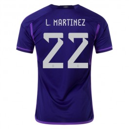 VM i fotball 2022 Argentina L. Martinez 22 Bortedrakt