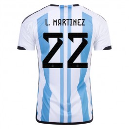 VM i fotball 2022 Argentina L. Martinez 22 Hjemmedrakt