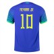 VM i fotball 2022 Brasil Neymar Jr 10 Bortedrakt