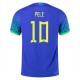 VM i fotball 2022 Brasil Pele 10 Bortedrakt