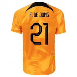 VM i fotball 2022 Nederland F. De Jong 21 Hjemmedrakt