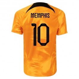 VM i fotball 2022 Nederland Memphis 10 Hjemmedrakt