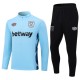 West Ham United Treningsdresser 2023-24 - 1-4 Zip Blå