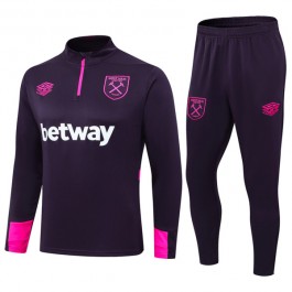 West Ham United Treningsdresser Barn 2024-25 - 1-4 Zip Purple